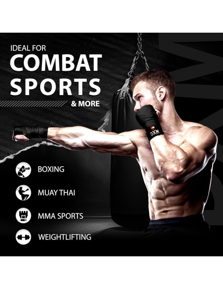 Vendajes de Mano DXM SPORTS 180" (457 cm) Kickboxing MMA