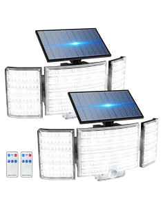 Luces Solares Exteriores Peasur 2 Paquete con Sensor y Control