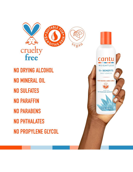 Spray Sin Peso Cantu 236.6 ml - Protección Calor 250C