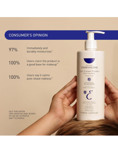 Crema Facial y Corporal Embryolisse Fluid+ 75 ml Hidratante Multiuso