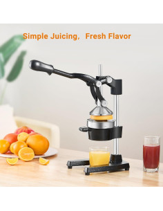 Exprimidor Manual TONGCHANT de Hierro Fundido 0.5L Negro 2