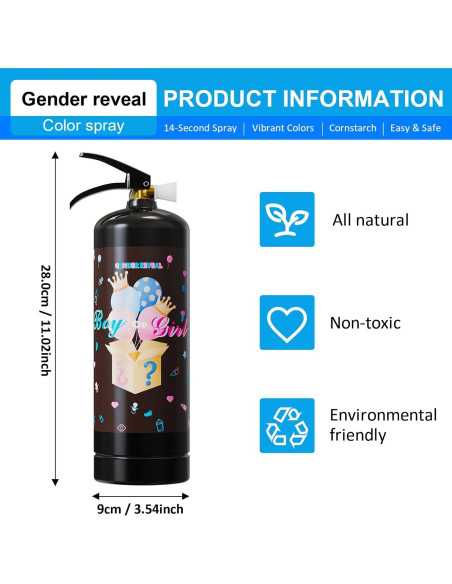 Extintor Revelación de Género Azul Gigante - 2 Paquetes