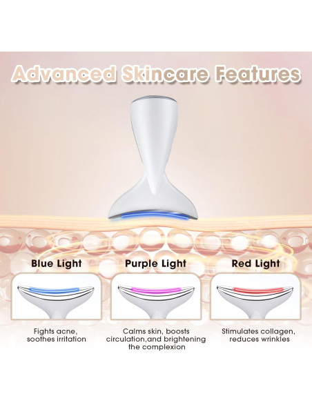 Masajeador Facial LED 3-en-1 Okahila para Piel Radiante