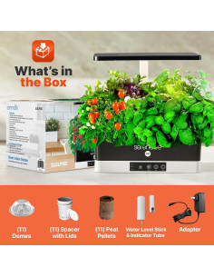 Jardín Hidropónico Interior SereneLife 11 Cápsulas 24W 2