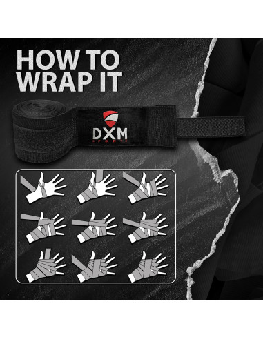 Vendajes de Mano DXM SPORTS 180" (457 cm) Kickboxing MMA
