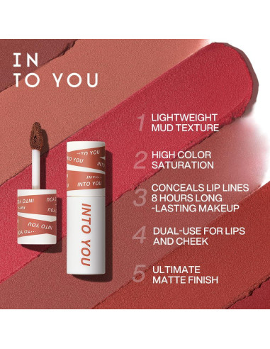 Pintalabios Mate INTO YOU Lip Mud EM05, 8 Horas de Duración