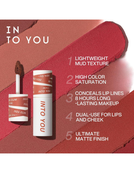 Pintalabios Mate INTO YOU Lip Mud EM05, 8 Horas de Duración