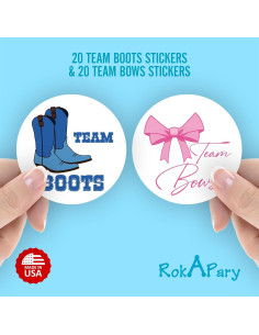 Calcomanías de Revelación de Género RokAPary 40 Pzas 5 cm 2