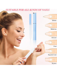 Set de Limas de Uñas de Cristal NICEMOVIC - 6 Piezas 2