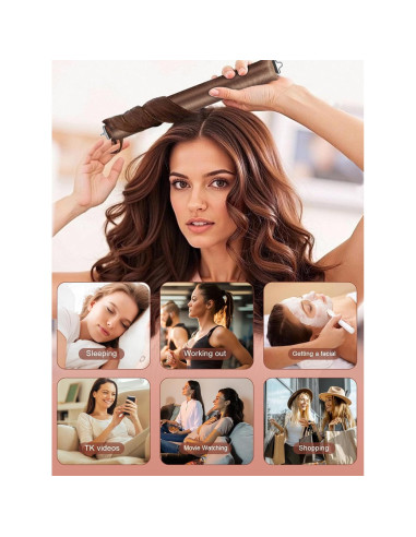 Juego de Rulos Sin Calor Nunflue - Rizador de Terciopelo Jumbo