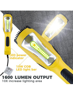 Luz de trabajo LED Aceland 1600 lúmenes 182 cm portátil 2