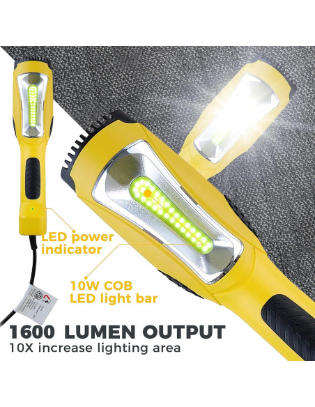 Luz de trabajo LED Aceland 1600 lúmenes 182 cm portátil