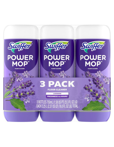 Solución de limpieza para pisos Swiffer PowerMop 3x748ml lavanda