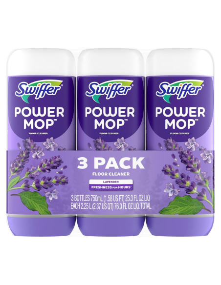 Solución de limpieza para pisos Swiffer PowerMop 3x748ml lavanda