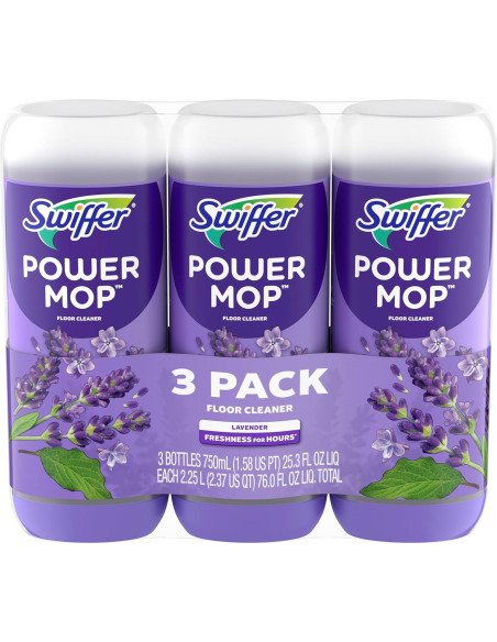 Solución de limpieza para pisos Swiffer PowerMop 3x748ml lavanda