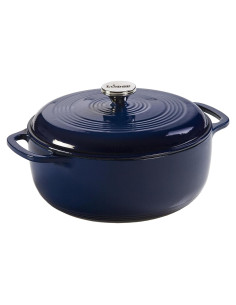 Horno Holandés Lodge Enameled 6 Cuartos Hierro Fundido Índigo