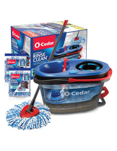 Mopa Giratoria O-Cedar RinseClean + Cubo + 2 Recambios Extra