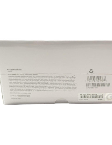 Altavoz inteligente Google Nest Audio - Bluetooth, 1.67 kg, Carbono