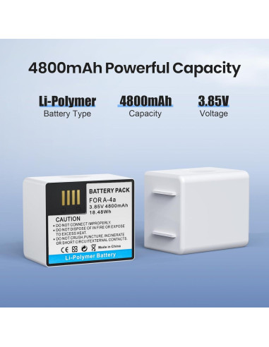 Paquete de 2 Baterías Recargables Topwowe A-4a para Arlo Pro 5S 2K