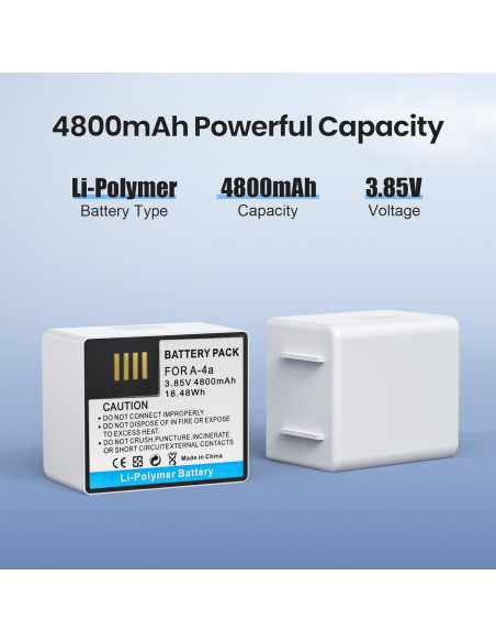 Paquete de 2 Baterías Recargables Topwowe A-4a para Arlo Pro 5S 2K