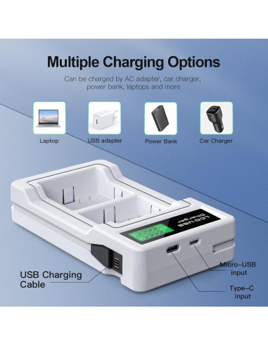 Paquete de 2 Baterías Recargables Topwowe A-4a para Arlo Pro 5S 2K