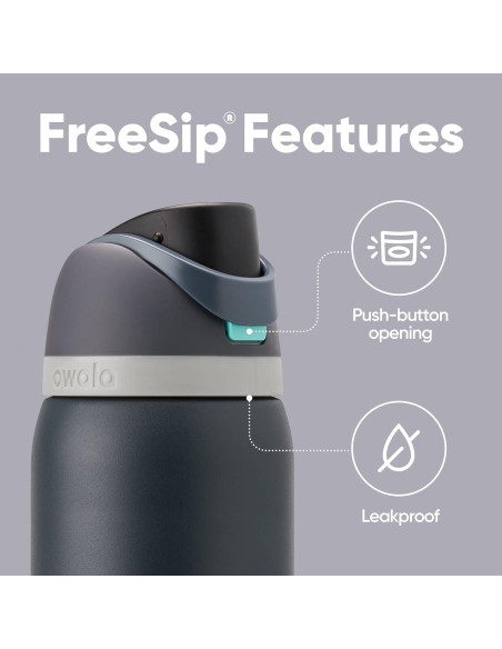 Botella de Agua Aislada Owala FreeSip 1.18L Niebla de Mareas
