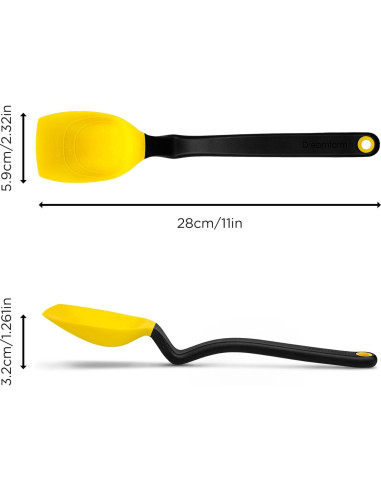Cuchara de Silicona Antiadherente Dreamfarm Supoon 28 cm Amarillo