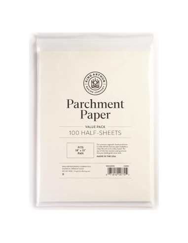 Hojas de papel pergamino precortadas King Arthur 100 unidades