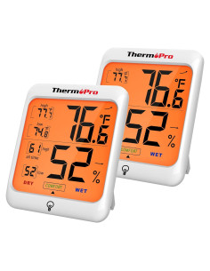 Higrómetro Digital ThermoPro TP53 - 2 Pack, Termómetro Interior