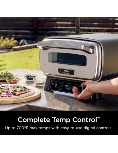 Horno de Pizza Eléctrico Ninja MO201, 30.48 cm, 5 en 1 2
