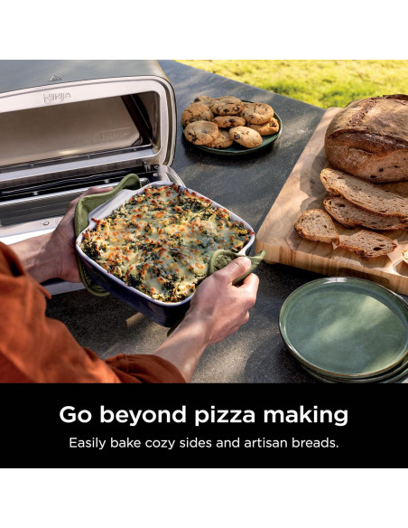 Horno de Pizza Eléctrico Ninja MO201, 30.48 cm, 5 en 1