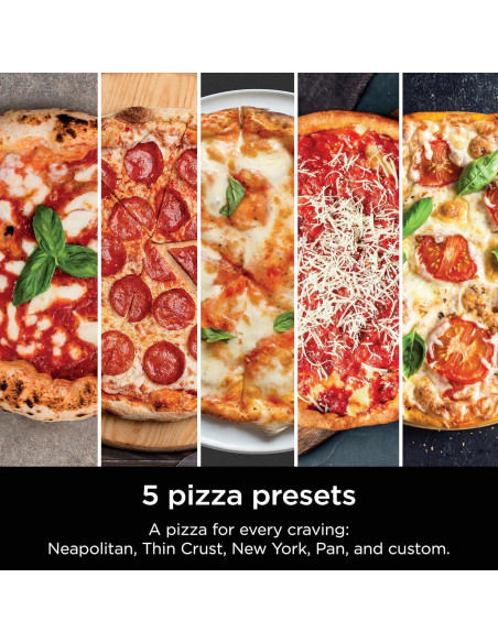 Horno de Pizza Eléctrico Ninja MO201, 30.48 cm, 5 en 1