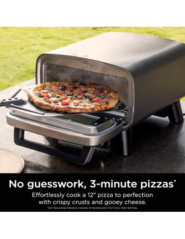 Horno de Pizza Eléctrico Ninja MO201, 30.48 cm, 5 en 1