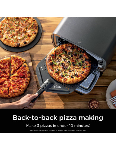 Horno de Pizza Eléctrico Ninja MO201, 30.48 cm, 5 en 1
