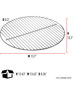 Rejilla de Cocina Weber 34.29 cm para Parrillas Smokey Joe 2