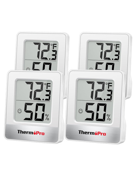 Higrómetro Digital ThermoPro TP49 - Termómetro Interior 4 Piezas