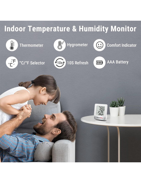 Higrómetro Digital ThermoPro TP49 - Termómetro Interior 4 Piezas