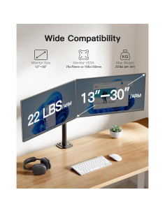 Soporte Doble de Monitor HUANUO HNCM7 Ajustable 2 Monitores 2