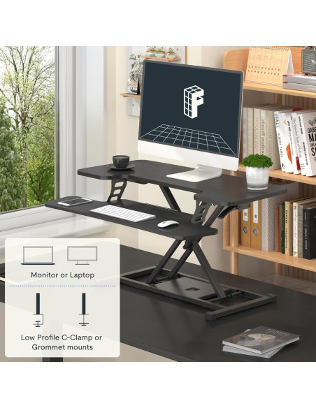 Convertidor de Escritorio Ajustable FLEXISPOT MT137 91 cm Negro