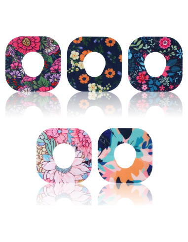 25 Piezas de Parches Adhesivos para Dexcom G7 - Flores