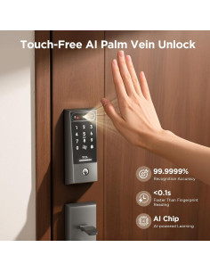 Cerradura Inteligente TCL D2 Pro Vena de Palma AI Wi-Fi 2