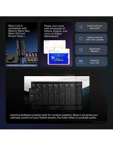 Interfaz de Audio Elgato XLR Dock para Stream Deck + USB