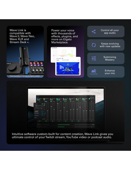 Interfaz de Audio Elgato XLR Dock para Stream Deck + USB