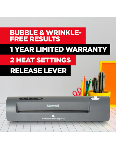 Laminadora Térmica Scotch TL901X 23 cm, Gris, 1.30 kg
