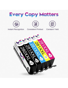Cartuchos de Tinta ONLYU 280XXL 281XXL para Canon - 5 Paquetes 2