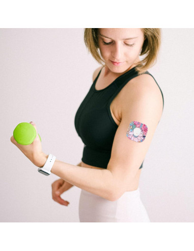 25 Piezas de Parches Adhesivos para Dexcom G7 - Flores