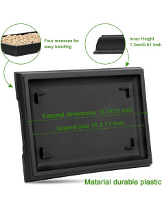 Bandeja de Humedad Pinkunn para Bonsai 39.8x33 cm 2 Pcs 2