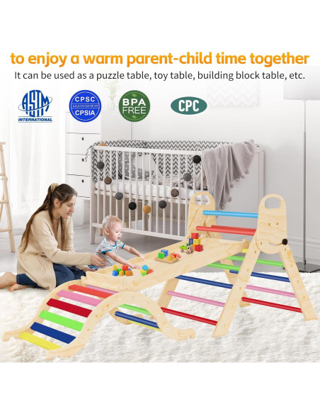 Conjunto Triángulo Pikler Sehloran 8 en 1 con Pinball y Tienda