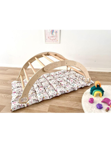 Juego de Escalada Montessori My Photostation - Arco de Madera y Almohada 70x120cm