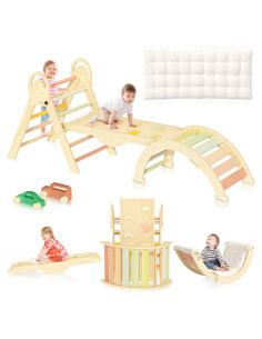 Conjunto Triángulo Pikler Investfun con Cojín y 2 Coches